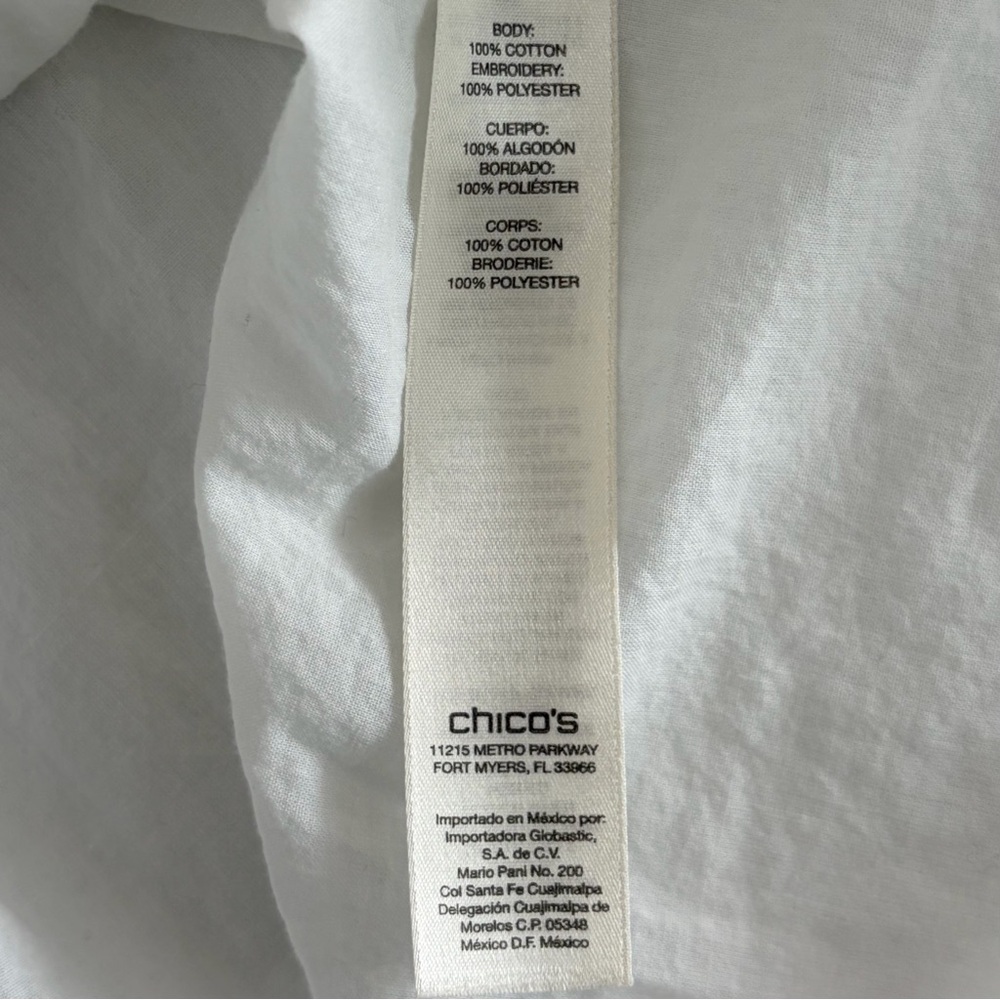 Chico's White Button-Down Shirt - Picture 7 of 8